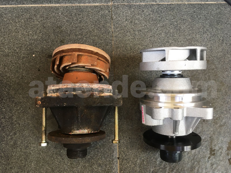 e36 m50 water pump old and new