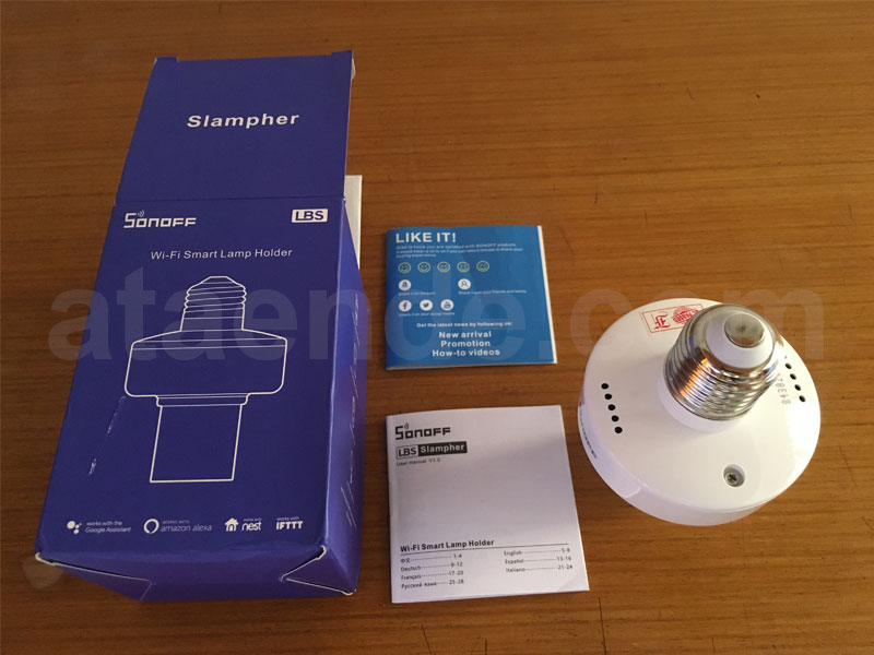 Sonoff slampher / fitting lampu otomatis